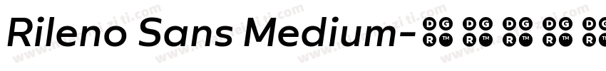 Rileno Sans Medium字体转换
